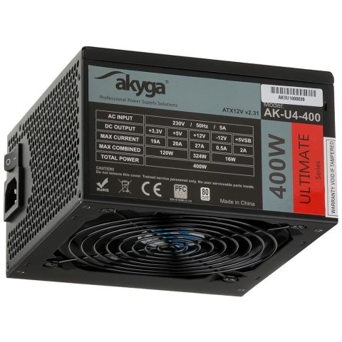 Zasilacz Akyga AK-U4-400 (400W) 120mm wentylator 80+ Akyga