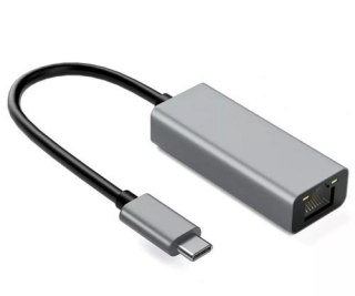 Adapter aluminiowy RJ45 do USB Typ-C 10/100/1000 Mb/s IBOX