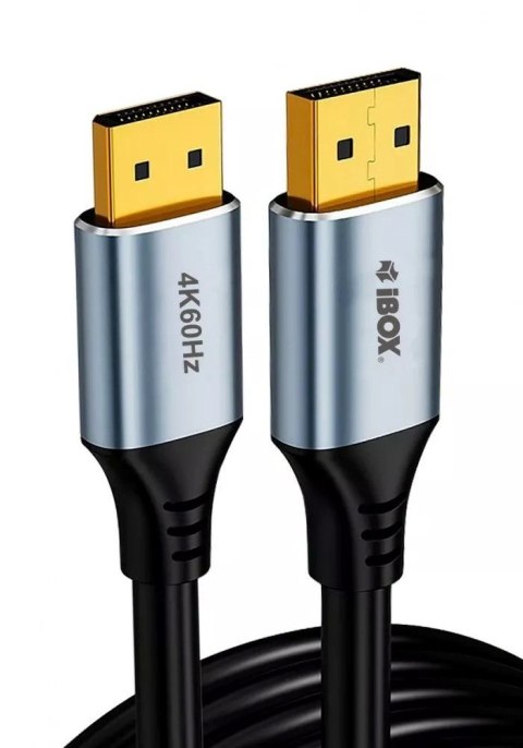 Kabel DisplayPort 4k60Hz złota wtyczka 2m IBOX