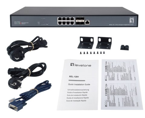 LevelOne XEL-1291 Zarządzany L3 10G Ethernet (100/1000/10000) 1U Czarny No name