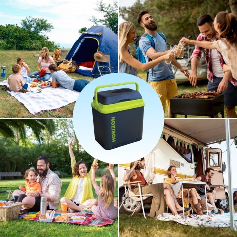 Lodówka GIO STYLE 26L Antracytowa Zielony Akcent Kamai Kamai COOLBOX