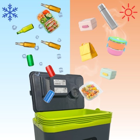 Lodówka GIO STYLE 26L Antracytowa Zielony Akcent Kamai Kamai COOLBOX