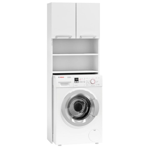 Szafka na pralkę łazienkowa biała szafka z półkami 183 cm ModernHome ModernHome