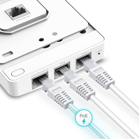 TP-LINK EAP615-WALL punkt dostępowy WLAN 1774 Mbit/s Biały Obsługa PoE TP-LINK
