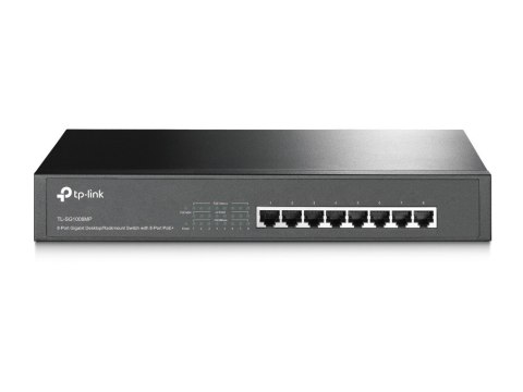 TP-Link TL-SG1008MP przełącznik sieciowy Nie zarządzany Gigabit Ethernet (10/100/1000) Obsługa PoE Czarny TP-LINK