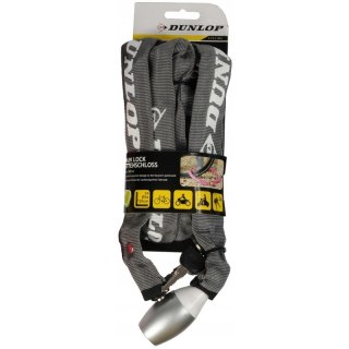 Dunlop - Zapięcie rowerowe na zamek łańcuch 120cm (Szary) Dunlop