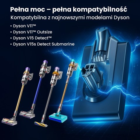 Extralink | Filtr + zamiennik baterii , akumulator do odkurzacza Dyson V11 V15 SV46 SV47 | (Click type) 25.2V 4000mAh Extralink