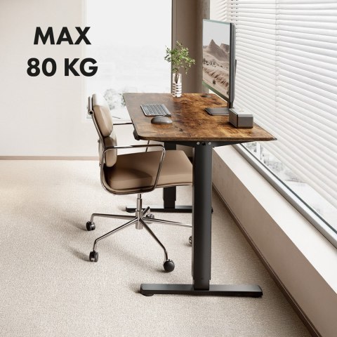 ERGO OFFICE BIURKO ELEKTRYCZNE REGULACJA MAX WYS. 1160MM, MAX - 80 KG, BEZ BLATU DO PRACY STOJĄCO SIEDZĄCEJ, CZARNE ER-400 B Ergo office