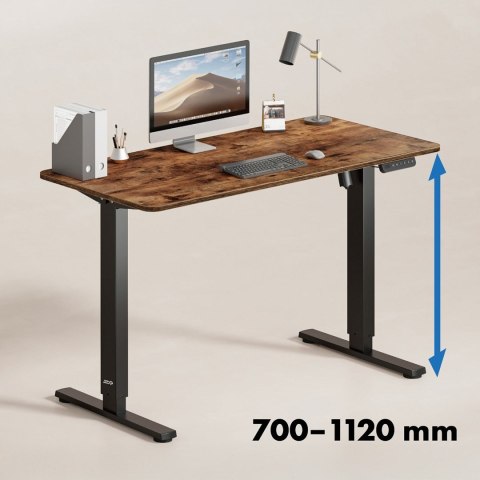 ERGO OFFICE BIURKO ELEKTRYCZNE REGULACJA MAX WYS. 1160MM, MAX - 80 KG, BEZ BLATU DO PRACY STOJĄCO SIEDZĄCEJ, CZARNE ER-400 B Ergo office