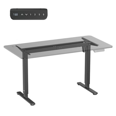 ERGO OFFICE BIURKO ELEKTRYCZNE REGULACJA MAX WYS. 1160MM, MAX - 80 KG, BEZ BLATU DO PRACY STOJĄCO SIEDZĄCEJ, CZARNE ER-400 B Ergo office
