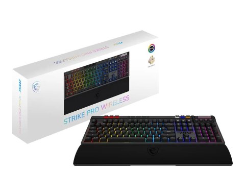 MSI STRIKE PRO WIRELESS klawiatura Gaming USB + Bluetooth QWERTY US English Czarny MSI