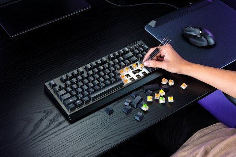 Razer BlackWidow V4 Tenkeyless HyperSpeed klawiatura Gaming USB + RF Wireless + Bluetooth QWERTY Amerykański międzynarodowy Czar RAZER
