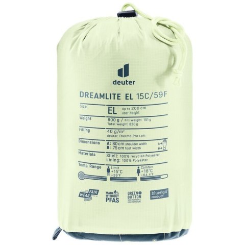 Śpiwór Deuter Dreamlite 10C/50F, nautic/breeze Deuter