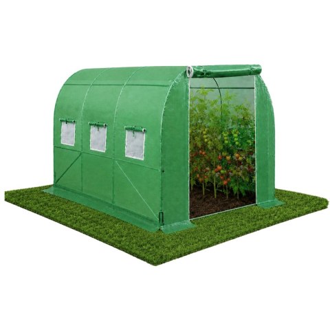 Tunel Ogrodowy Foliowy Szklarnia Na Warzywa Okna Zielony UV 3,5x2x2M 7M? LEAN