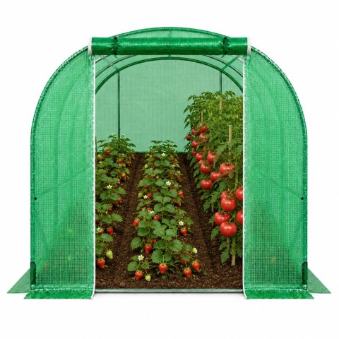 Tunel Ogrodowy Foliowy Szklarnia Na Warzywa Okna Zielony UV 3,5x2x2M 7M? LEAN