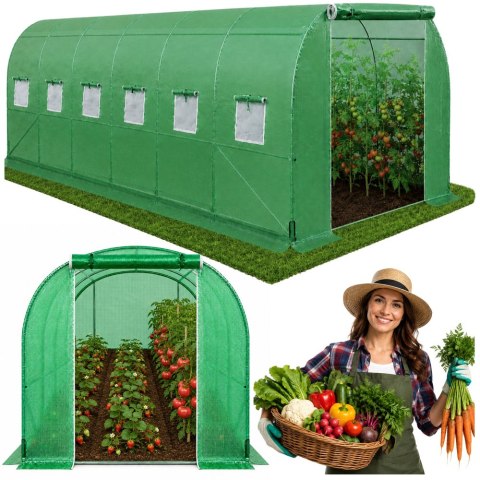 Tunel Ogrodowy Foliowy Szklarnia Na Warzywa PRO Stelaż 25MM 6x3x2M 18M? LEAN