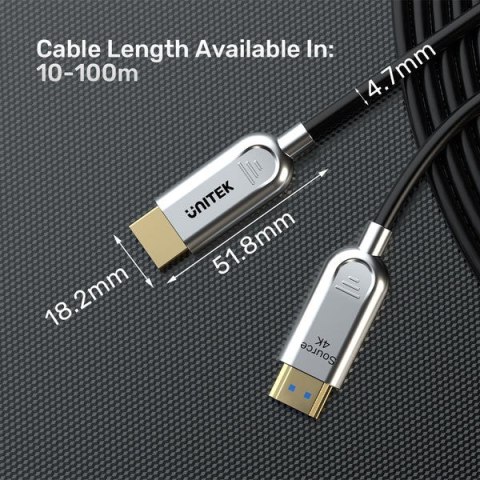 UNITEK KABEL HDMI OPTYCZNY 2.0 AOC 4K 60HZ 20M UNITEK