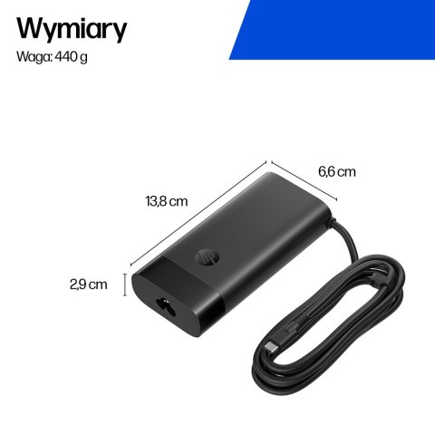 Zasilacz sieciowy HP 140W Laptop Charger USB-C czarny B7NM4AA Hewlett-Packard