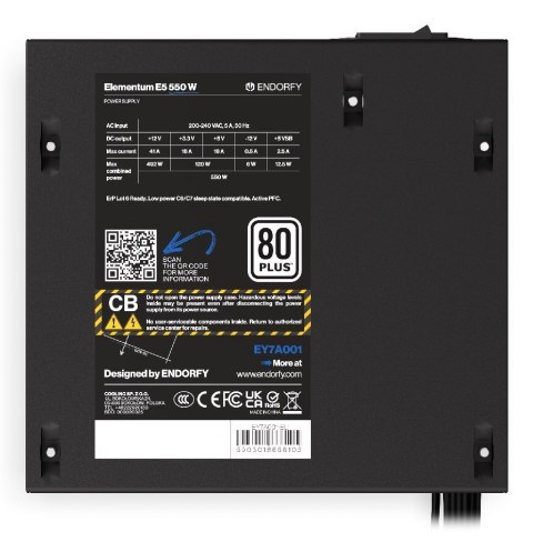 ENDORFY Elementum E5 350W moduł zasilaczy 24-pin ATX ATX Czarny ENDORFY