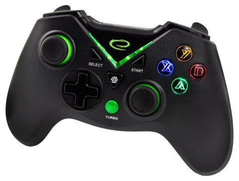 Gamepad bezprzewodowy Esperanza EGG112K (PC, PS3, Xbox One; kolor czarny, kolor zielony) Esperanza