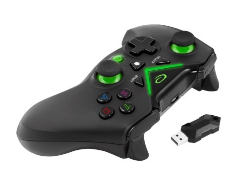 Gamepad bezprzewodowy Esperanza EGG112K (PC, PS3, Xbox One; kolor czarny, kolor zielony) Esperanza