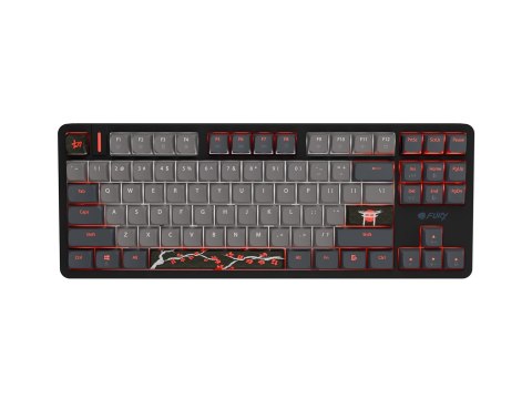KLAWIATURA DLA GRACZY FURY KANABO K6 US PODŚWIETLENIE RGB MAGNETYCZNA CZARNO-SZARA FURY