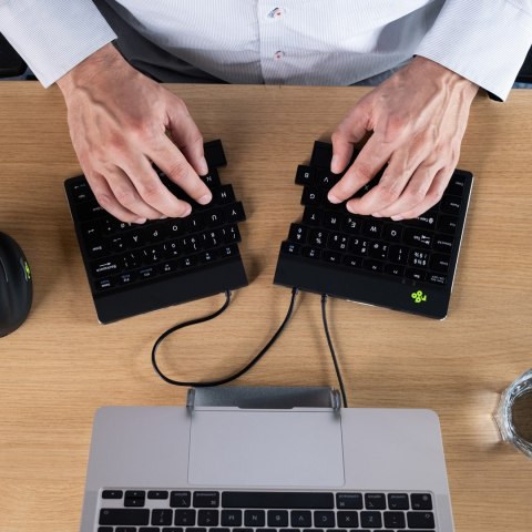R-Go Tastatur Split Break DE-Layout verkabelt schwarz No name