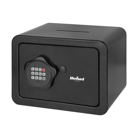 Sejf domowy elektroniczny na kod PIN i klucz ? sejf na pieniądze i dokumenty Rebel RB-7001 Rebel