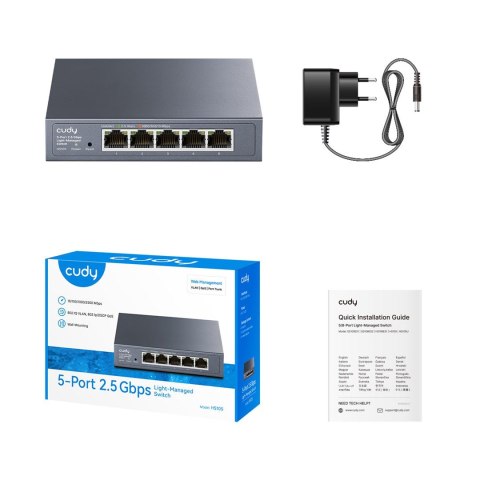 Switch CUDY HS105 niezarządzalny 5-portowy CUDY
