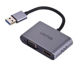 UNITEK ADAPTER USB-A - HDMI & VGA, FULLHD, M/F UNITEK