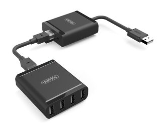 UNITEK Y-2516 huby i koncentratory USB 2.0 480 Mbit/s Czarny UNITEK