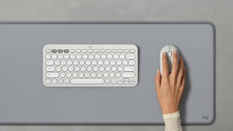 Zestaw bezprzewodowy klawiatura + mysz Logitech Pebble 2 Combo biały Logitech