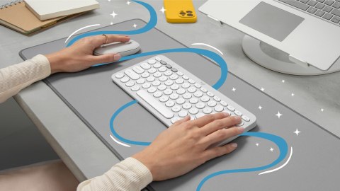 Zestaw bezprzewodowy klawiatura + mysz Logitech Pebble 2 Combo biały Logitech