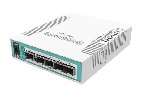 Mikrotik CRS106-1C-5S łącza sieciowe Gigabit Ethernet (10/100/1000) Obsługa PoE Biały MikroTik