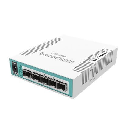 Mikrotik CRS106-1C-5S łącza sieciowe Gigabit Ethernet (10/100/1000) Obsługa PoE Biały MikroTik