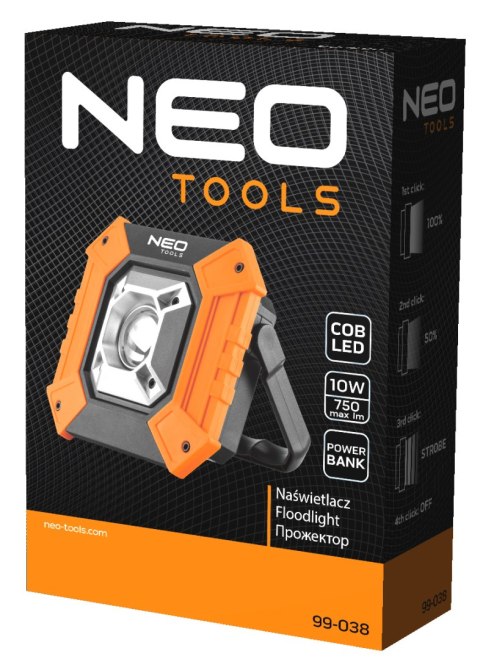 Naświetlacz bateryjny COB 750 lm NEO TOOLS