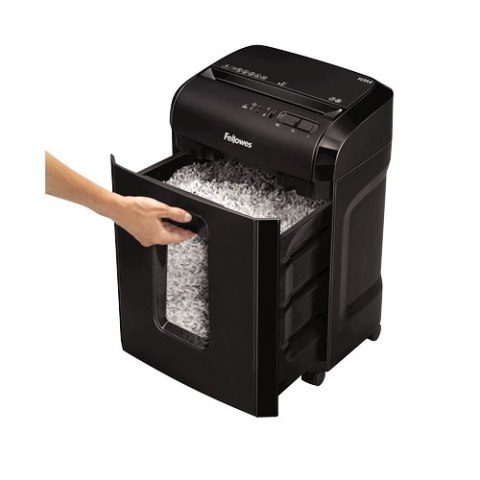 Niszczarka Powershred | 10M | Czarna | 19 L | Niszczenie kart kredytowych | Standardowa obsługa papieru / wydajność 10 arkuszy n Fellowes