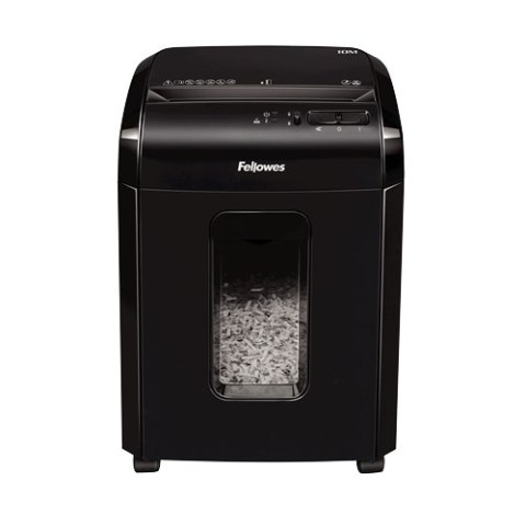 Niszczarka Powershred | 10M | Czarna | 19 L | Niszczenie kart kredytowych | Standardowa obsługa papieru / wydajność 10 arkuszy n Fellowes