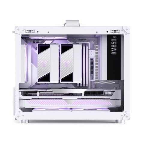 Obudowa PC Jonsbo C6 MAX, Mini Obudowa, Micro-ATX, Szkło Hartowane - Białe