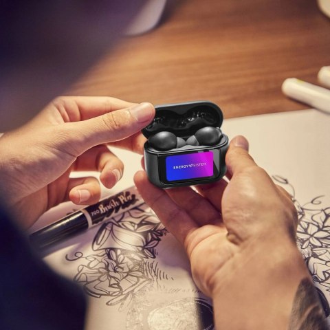 Słuchawki dokanałowe Energy Sistem True Wireless Earphones Icon Series z mikrofonem, Bluetooth, Graphite, ANC Energy Sistem
