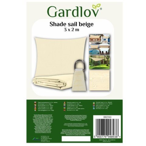 Żagiel przeciwsłoneczny 3x2m- beżowy Gardlov 23163 GARDLOV
