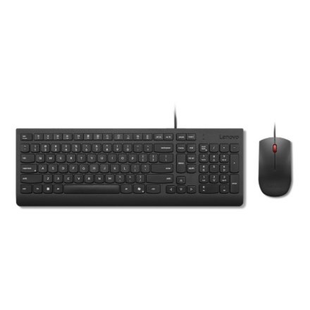Zestaw klawiatury i myszy Lenovo Essential Wired Combo, przewodowe, mysz w zestawie, estoński, czarny Lenovo