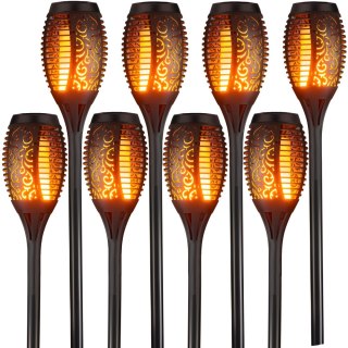 8x lampa solarna ogrodowa pochodnia led efekt płomieni ogień wbijana ozdoba RTO