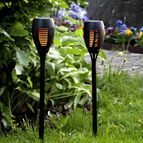 8x lampa solarna ogrodowa pochodnia led efekt płomieni ogień wbijana ozdoba RTO