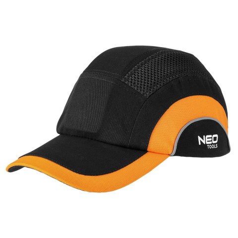 Czapka z daszkiem ze wzmocnieniem, czarno-pomarańczowa, CE NEO TOOLS