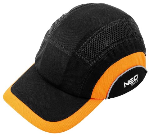 Czapka z daszkiem ze wzmocnieniem, czarno-pomarańczowa, CE NEO TOOLS