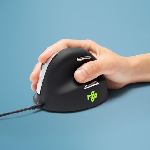 Ergonomiczna mysz R-Go Maus HE ergonomicznie praworęczna USB średnia czarna retail No name