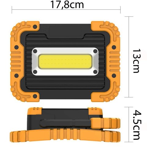 Halogen reflektor przenośny led 30w zewnętrzny naświetlacz na baterie RTO