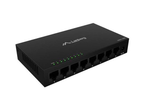 LANBERG SWITCH DSM1-1008 8X1GB/S NIEZARZĄDZALNY GIGABIT ETHERNET 12V (OBUDOWA METALOWA) Lanberg
