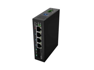 LANBERG SWITCH LIGHT INDUSTRIAL POE 1XBT 3XAT 2XSFP DIN NIEZARZĄDZALNY GIGABIT ETHERNET Lanberg